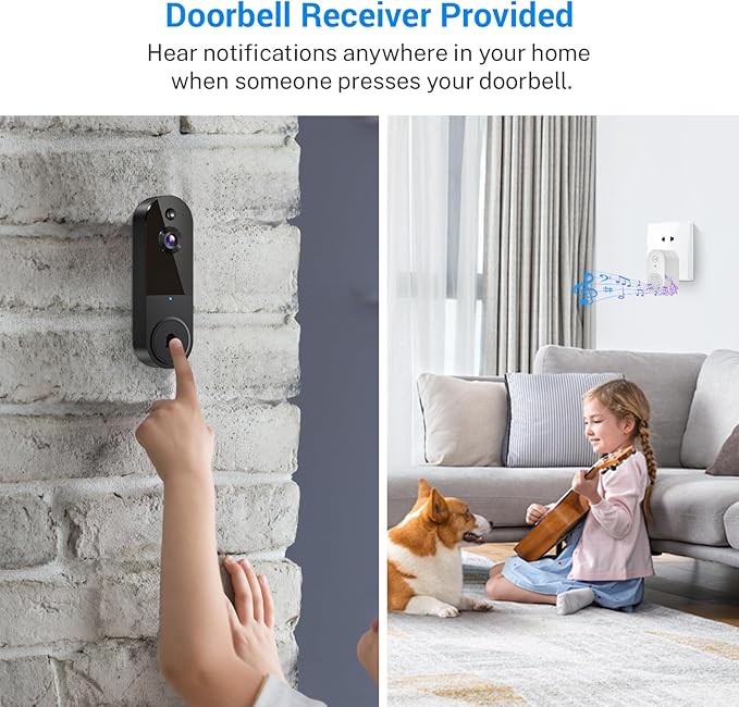 MeshSear 1080p Wireless Video Doorbell Camera with Indoor Receiver - image 5
