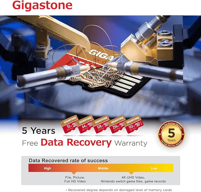 [5 Years Free Data Recovery] Gigastone128GB Memory Card 5-Pack - image 8