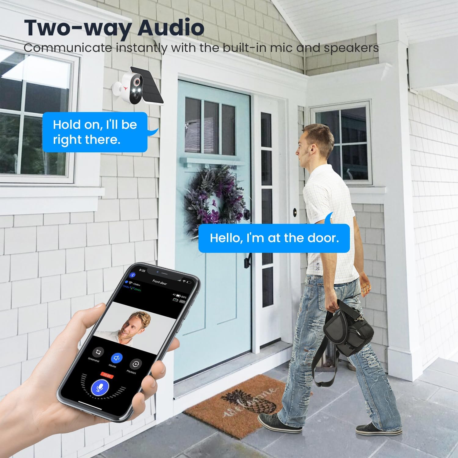 GlowPop 1080p Wireless Security Camera with Solar Panel, AI Human - image 4