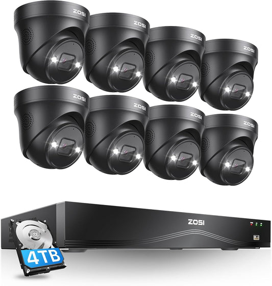 ZOSI 16CH 4K PoE Security Camera System with 4TB HDD,8pcs 8MP 4K PoE - image 1