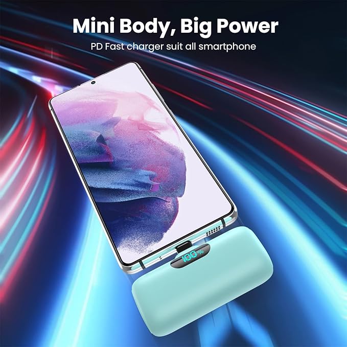 Swyop [2-Pack] Mini Portable Charger 5000mAh Power Bank,3A PD USB C - image 3