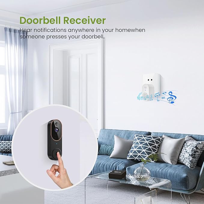 Lunelyx 1080P Wireless Video Doorbell Camera, Smart Outdoor - image 7
