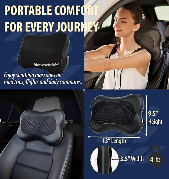 Zyllion Shiatsu Back and Neck Massager with Heat - Everyday Use - image 5