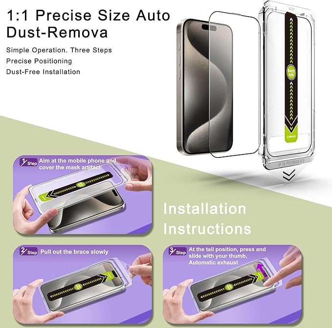 SY SHANGYAN [2-Pack Ultra HD Clear Screen Protector for iPhone 16 Pro - image 3