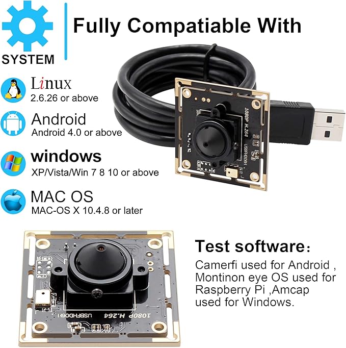 Hotpet 1080P USB Camera Module with IMX322/IMX323 Sensor 2MP Webcam - image 2