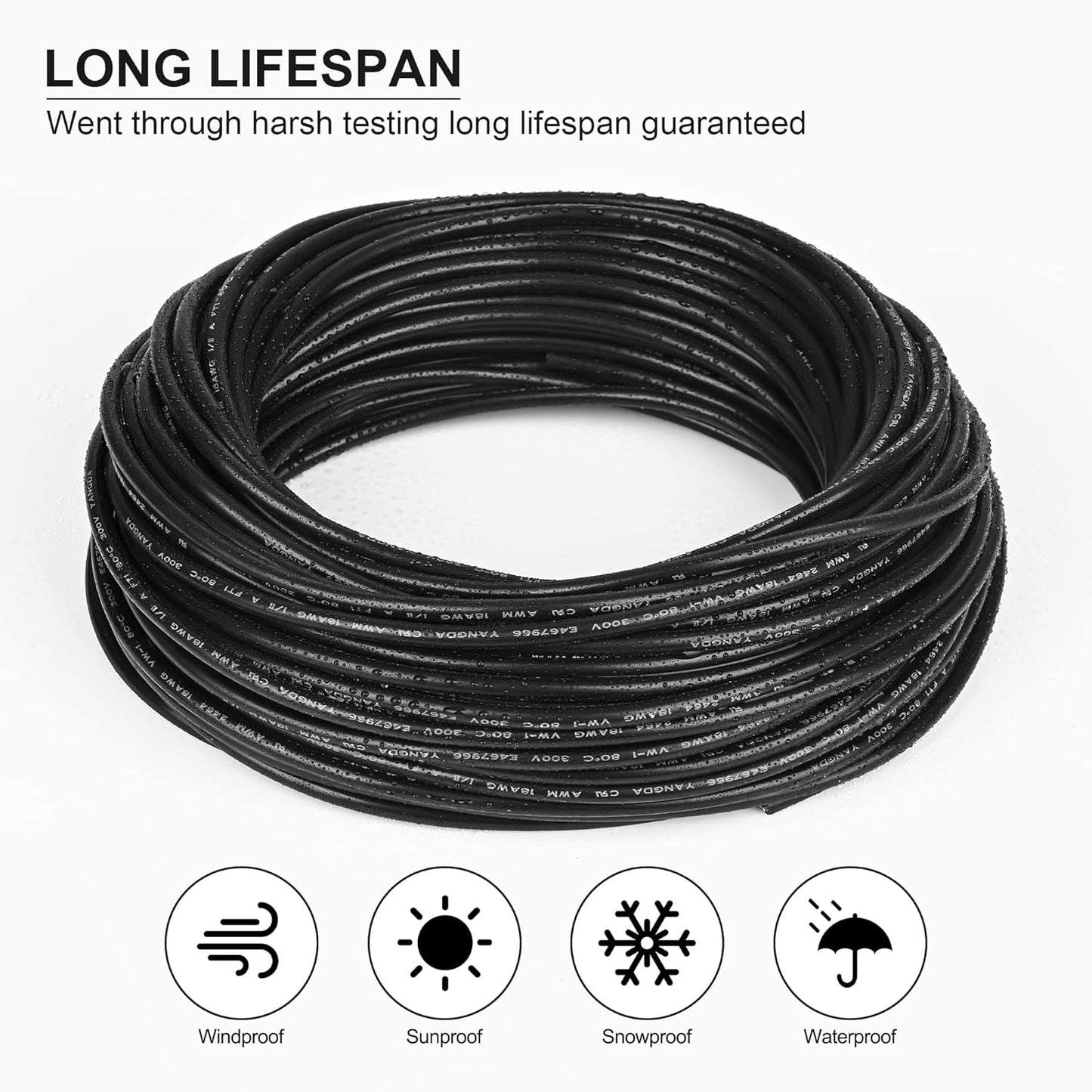 10 Gauge Wire 2 Conductor,10 AWG Electrical Wire Stranded PVC Cord Oxygen-Free Copper Cable,200FT 2 Core Pure Copper Flexible Cable Wire for LED Lamp Lighting Strips Automotive (10AWG-2C, 200FT)…