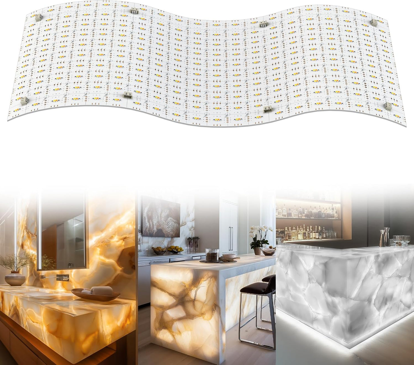 Lichaser 1 Pack LED Backlight Sheet 3000K-6500K Warm and Cold 24V 36W - image 1