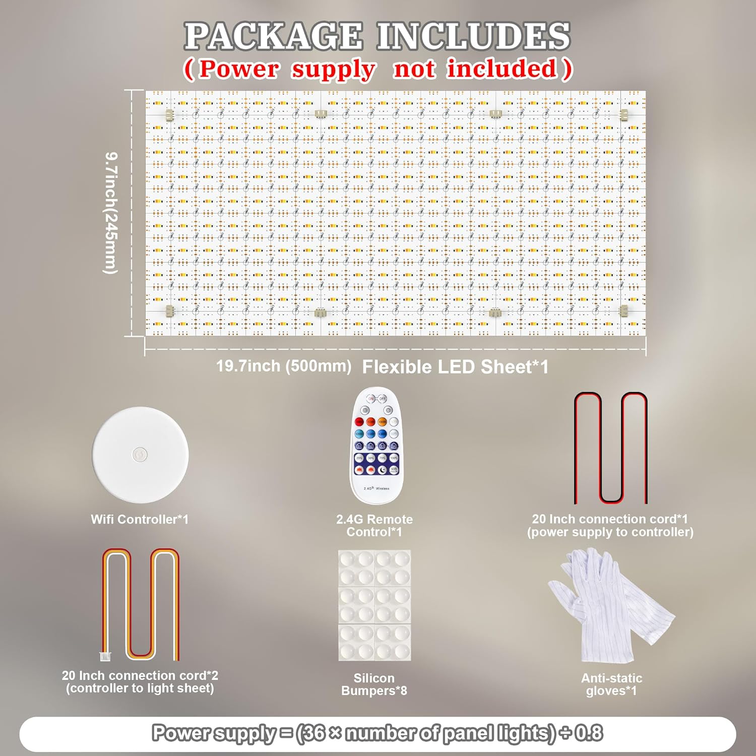 Lichaser 1 Pack LED Backlight Sheet 3000K-6500K Warm and Cold 24V 36W - image 8