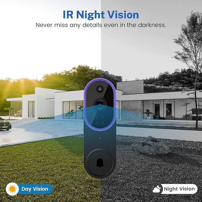 BITEPASS 1080p Video Doorbell Camera Wireless with Chime, AI Human - image 5