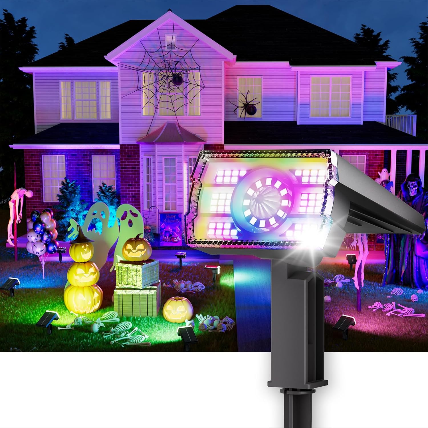 ALFIOT 1-Pack Solar Color Changing Lights Outdoor Waterproof,6 Dynamic - image 1