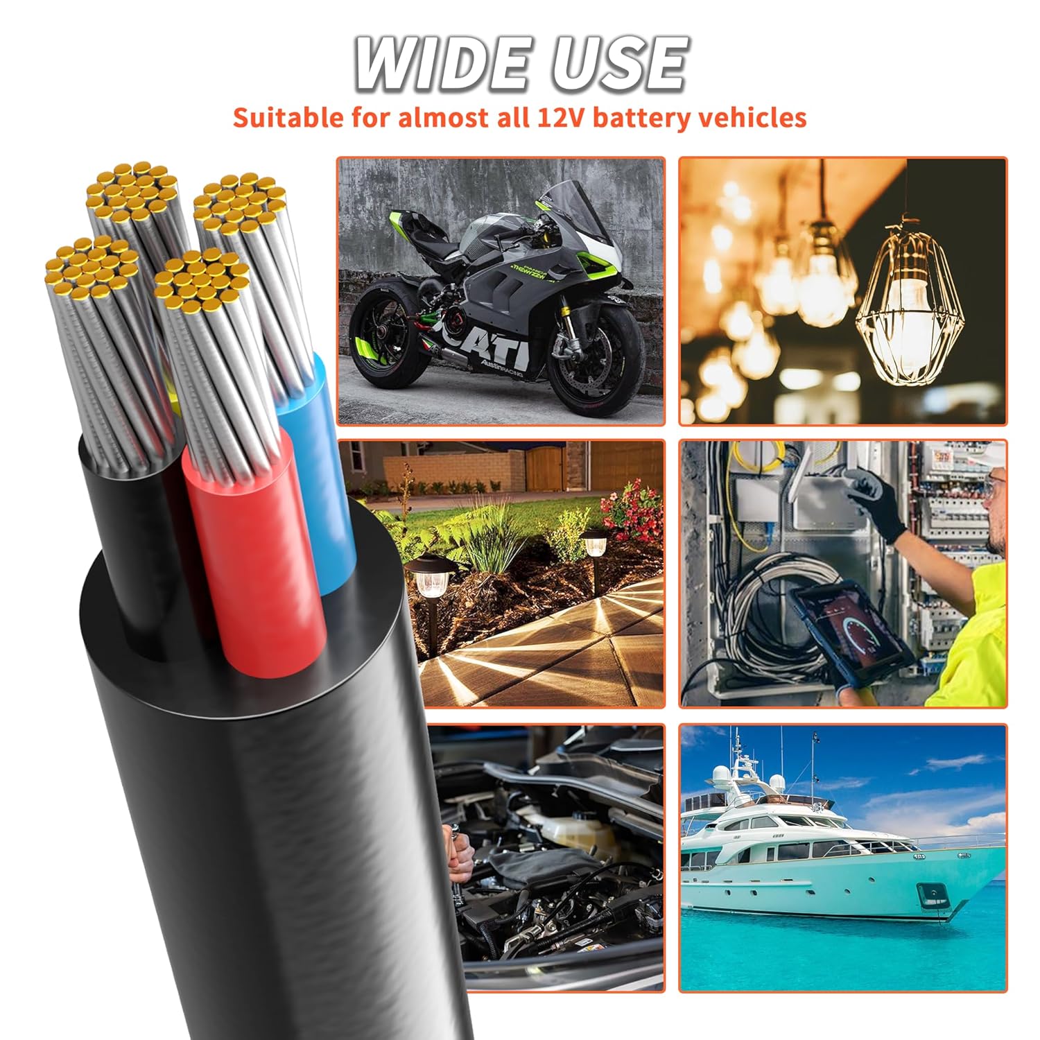 energeaster 100FT 18 Gauge Wire,Automotive Wire,4 Conductor Electrical - image 5