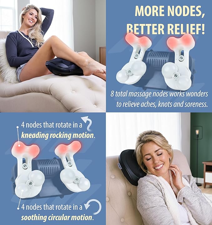 Zyllion Shiatsu Back and Neck Massager with Heat - Everyday Use - image 6