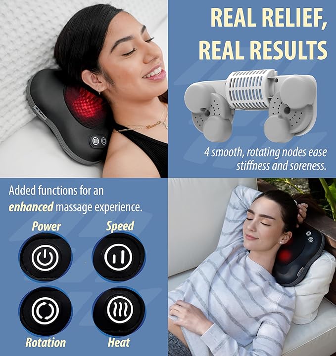 Zyllion Shiatsu Back and Neck Massager with Heat - Everyday Use - image 5