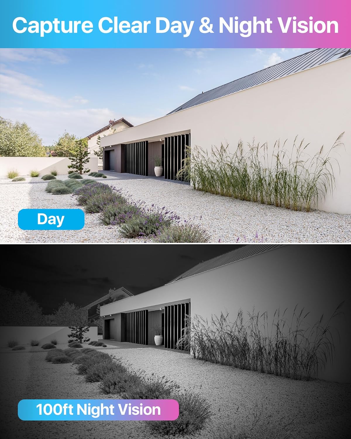 ZOSI 2 Pack 1080P Home Security Cameras with Audio Recording,Built-in - image 2