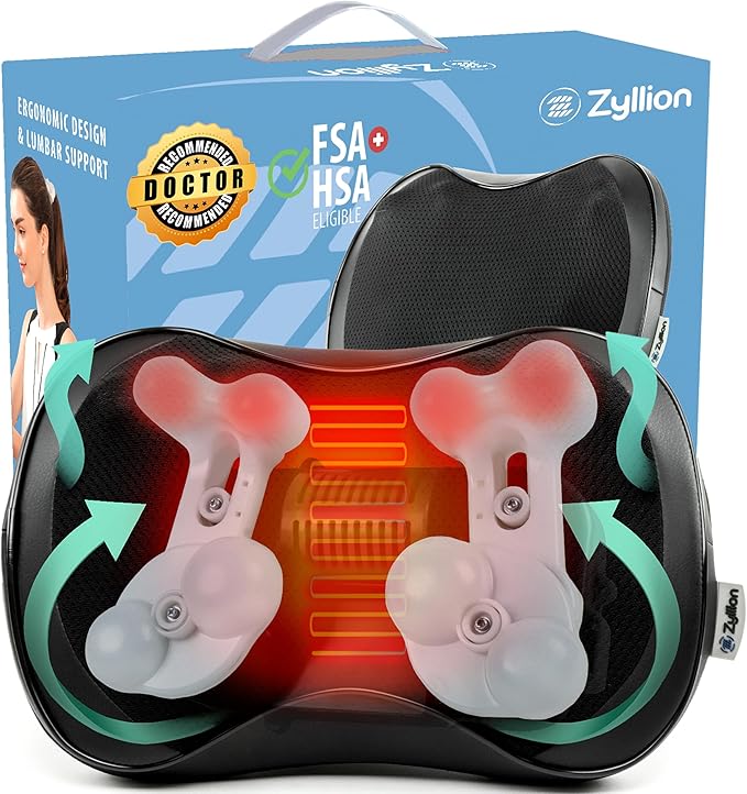 Zyllion Shiatsu Back and Neck Massager with Heat - Everyday Use - image 1