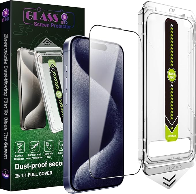 SY SHANGYAN [2-Pack Ultra HD Clear Screen Protector for iPhone 15 Pro - image 1