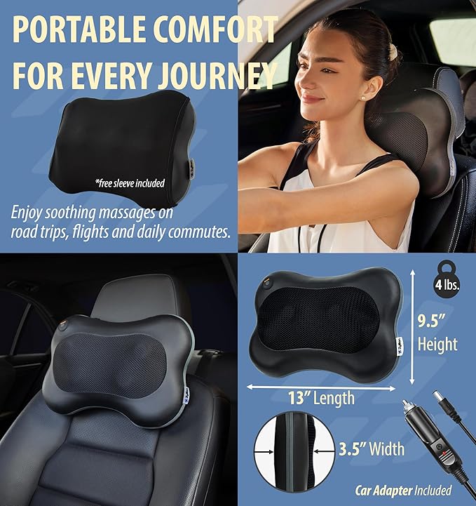 Zyllion Shiatsu Back and Neck Massager with Heat - Everyday Use - image 6