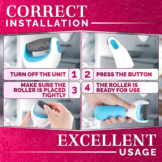 AZZORI 11 Pcs Replacement Rollers for Electric Foot Callus Remover - image 5