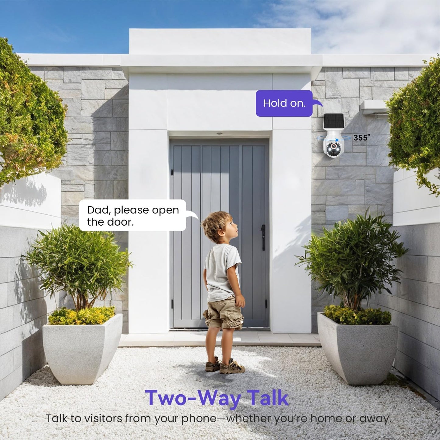 MeshSear 1080P Solar Security Cameras Wireless Outdoor, 360° View - image 6