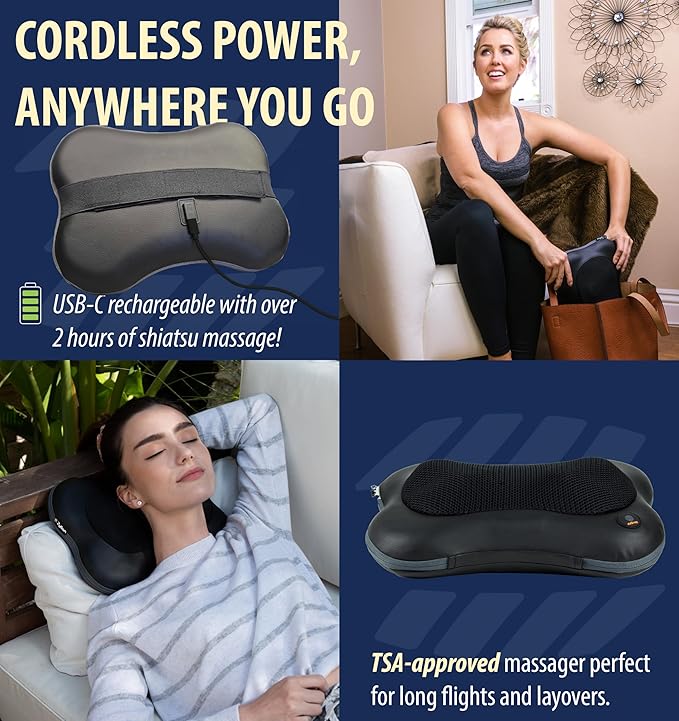Zyllion Shiatsu Back and Neck Massager with Heat - Everyday Use - image 3