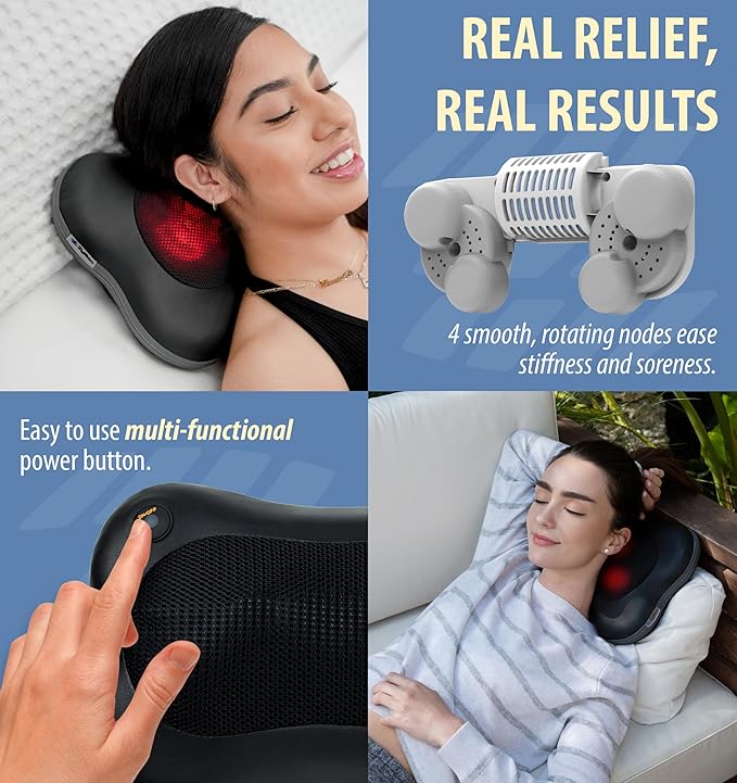 Zyllion Shiatsu Back and Neck Massager with Heat - Everyday Use - image 3