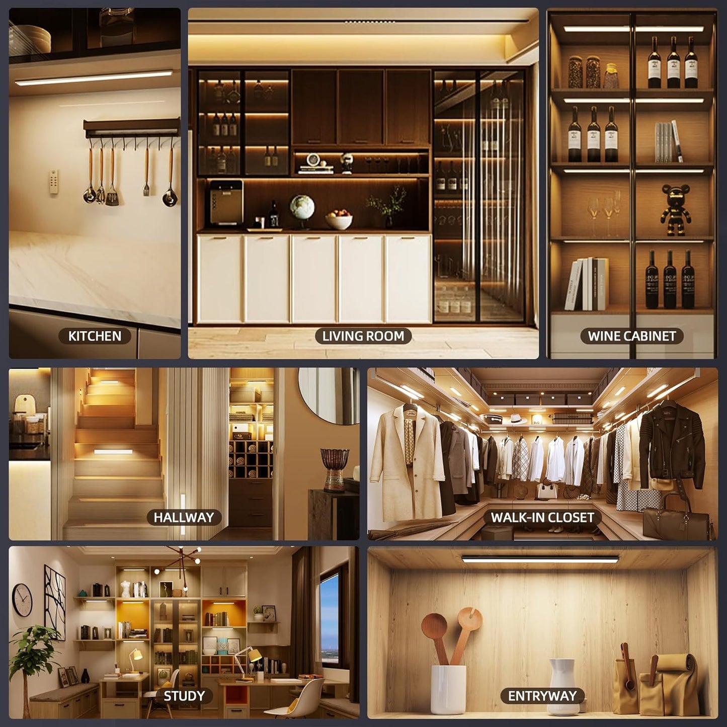 MEKKLEON 100 LED Under Cabinet Lights Wireless with Full - Easy to Use - image 7