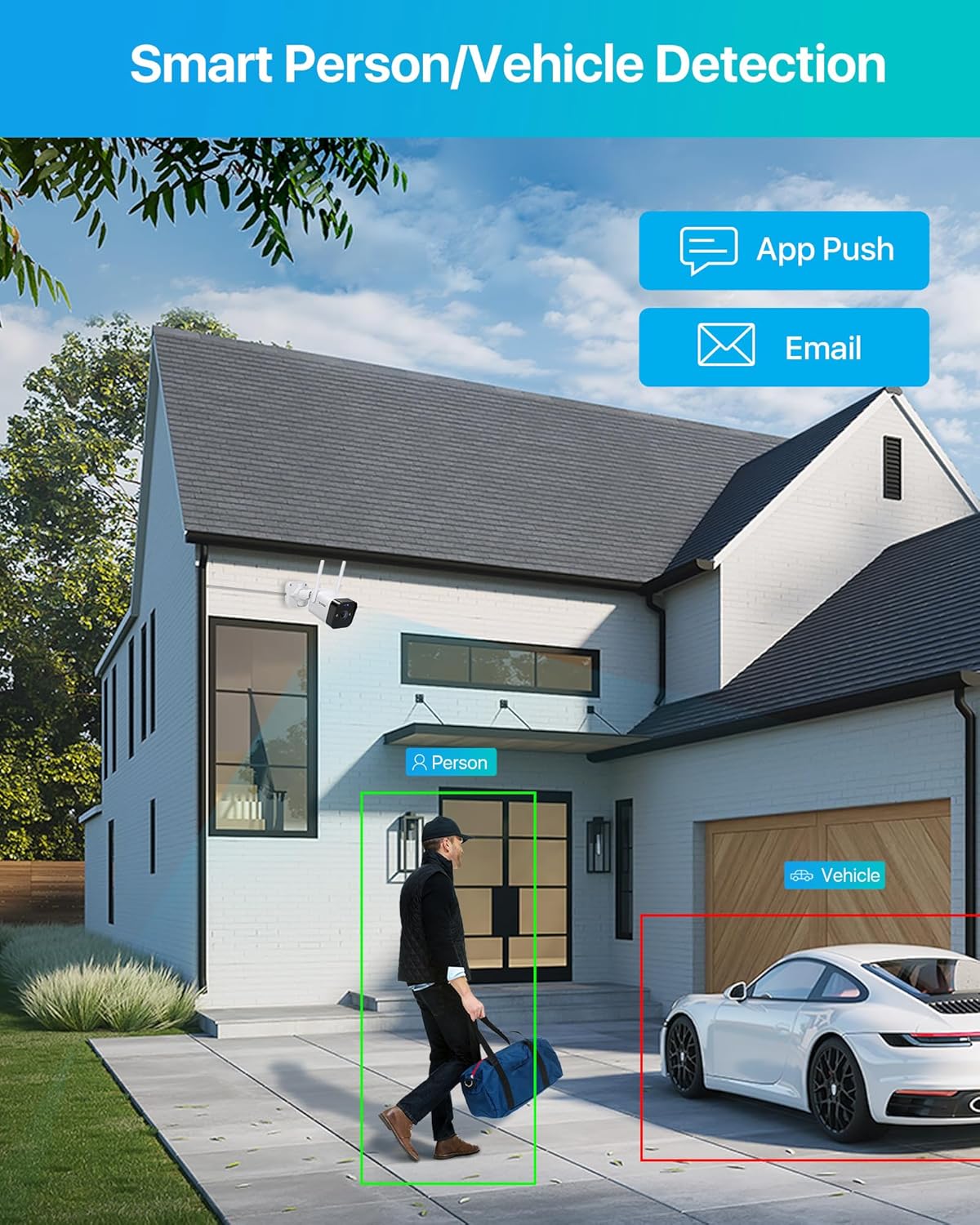 ZOSI Outdoor Security Camera,4MP Plug-in WiFi Cam with Spotlight Sound - image 3