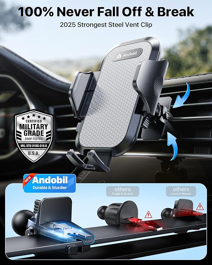 andobil Car Phone Holder Mount (Strong Suction&Bumpy Road Stable) - image 8
