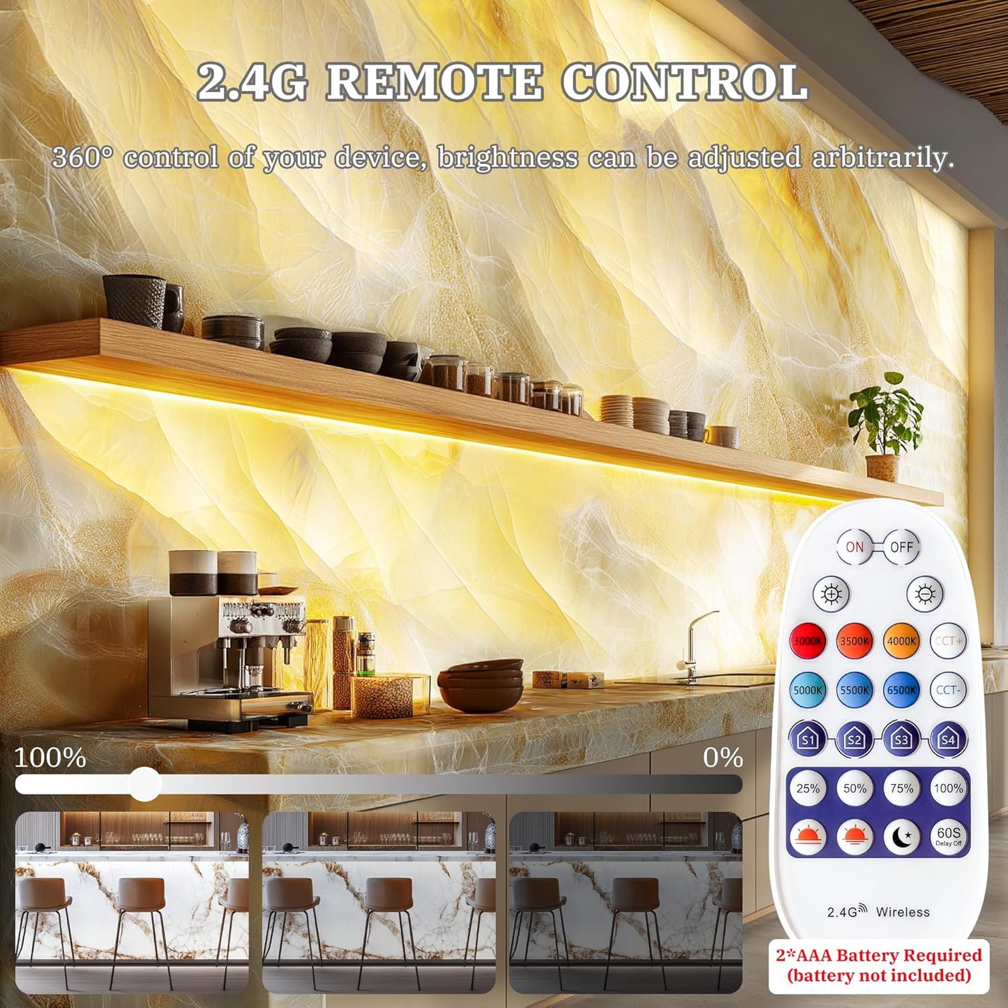 Lichaser 1 Pack LED Backlight Sheet 3000K-6500K Warm and Cold 24V 36W - image 5