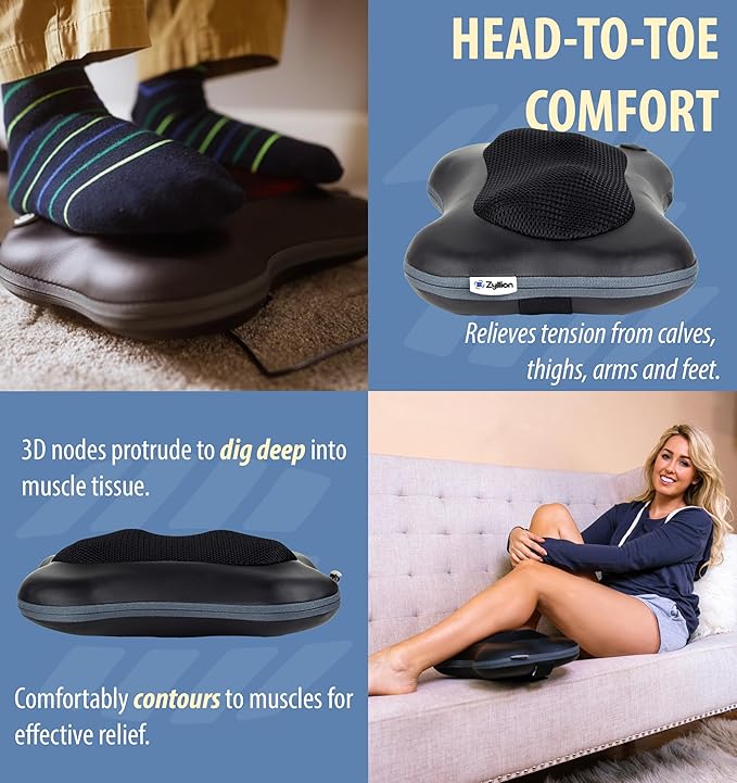 Zyllion Shiatsu Back and Neck Massager with Heat - Everyday Use - image 7