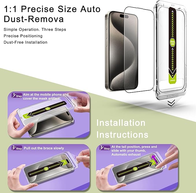 SY SHANGYAN [2-Pack Ultra HD Clear Screen Protector for iPhone 17/16 - image 3