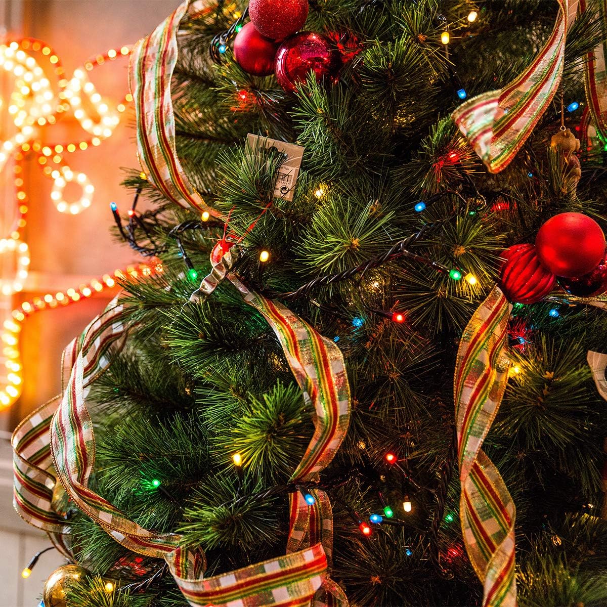 1000 LED 328ft 8 Modes with Timer Christmas String Lights IP55 Outdoor Waterproof UL Certificated Indoor Fairy Lights Garden Patio Wedding Christma Trees Parties Decoration Multicolor