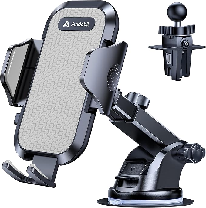 andobil Car Phone Holder Mount (Strong Suction&Bumpy Road Stable) - image 1