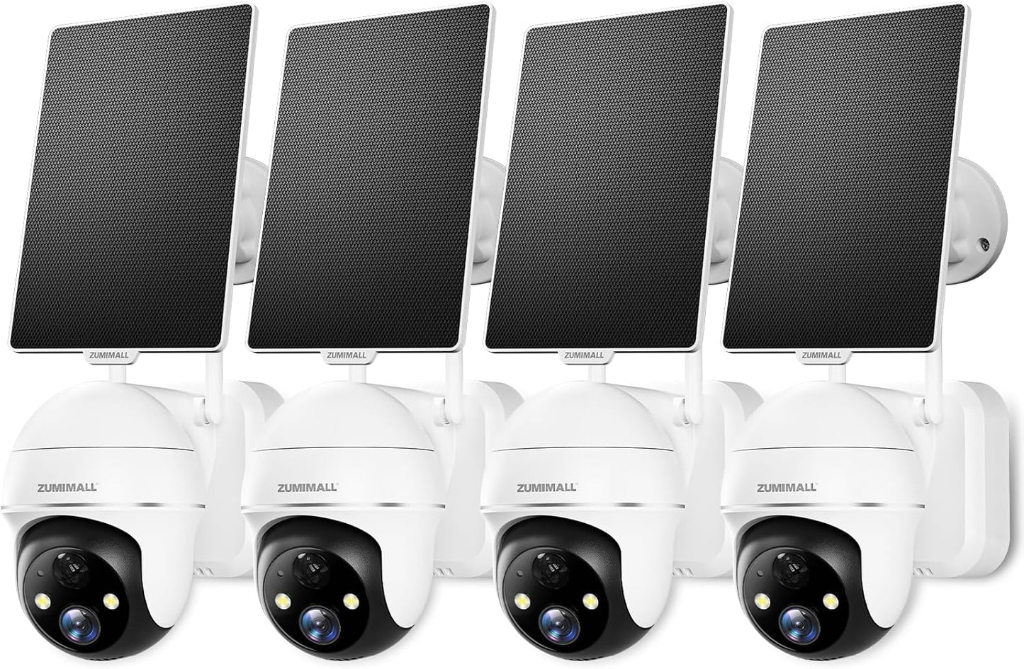 ZUMIMALL Solar Security Cameras Wireless Outdoor - 4 Packs - image 1