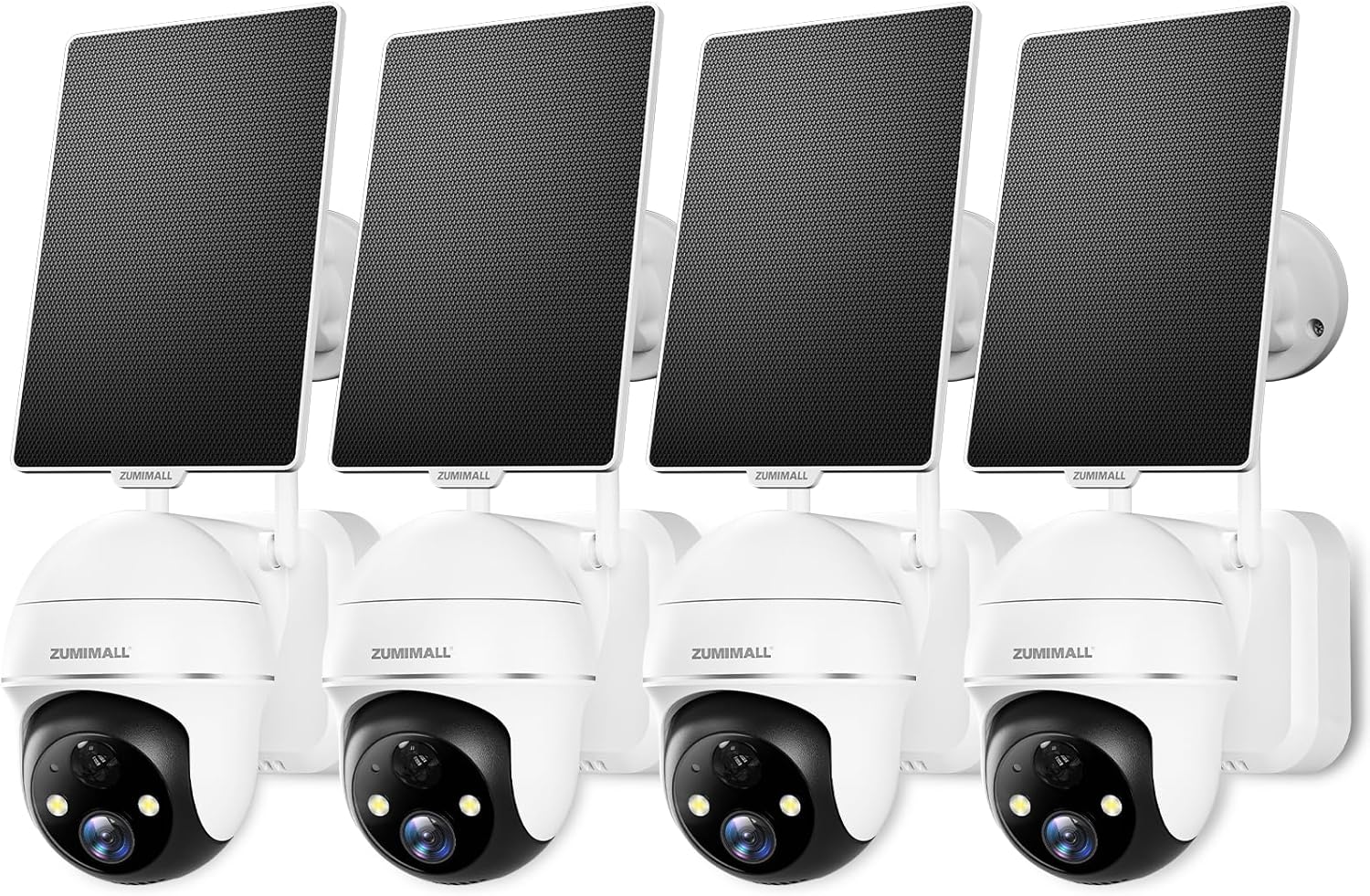 ZUMIMALL Solar Security Cameras Wireless Outdoor - 4 Packs - image 1