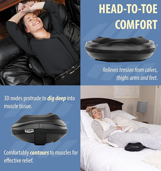 Zyllion Shiatsu Back and Neck Massager with Heat - Everyday Use - image 8