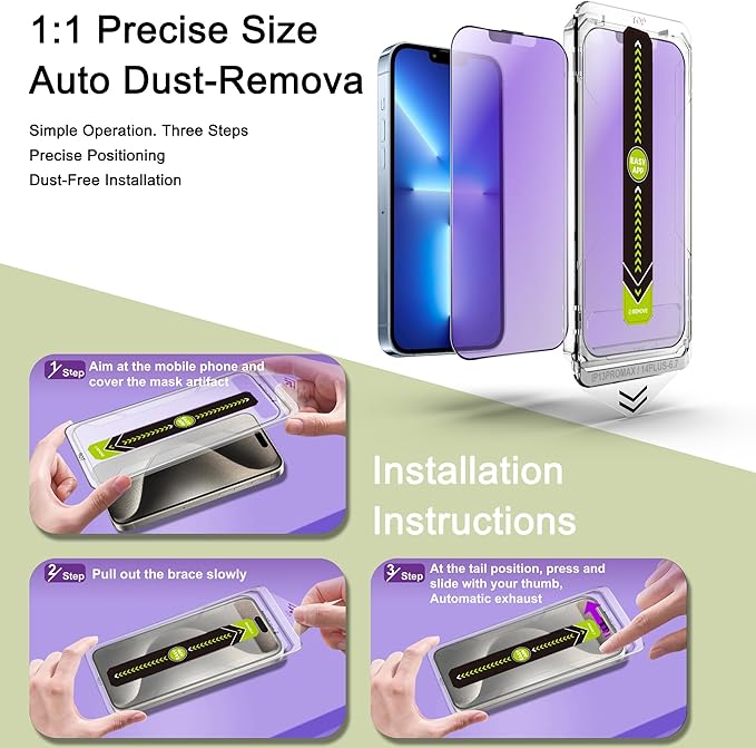 SY SHANGYAN (2-Pack Anti Blue Light Matte Screen Protector for iPhone - image 3