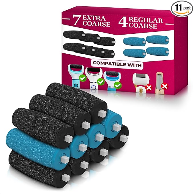 AZZORI 11 Pcs Replacement Rollers for Electric Foot Callus Remover - image 1
