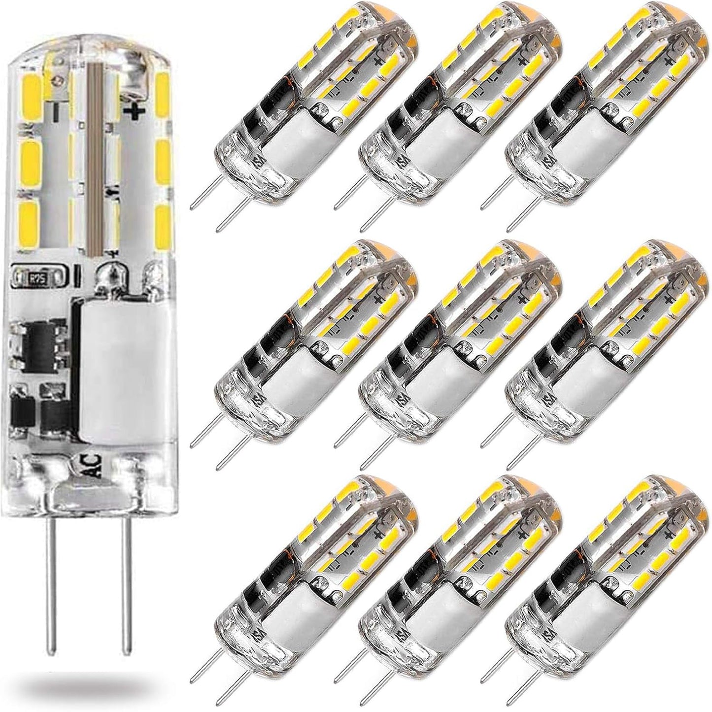 DOPKUSS 10pcs G4 LED Bulbs JC Bi-Pin Base Lights 1.5W AC/DC 12V - image 1