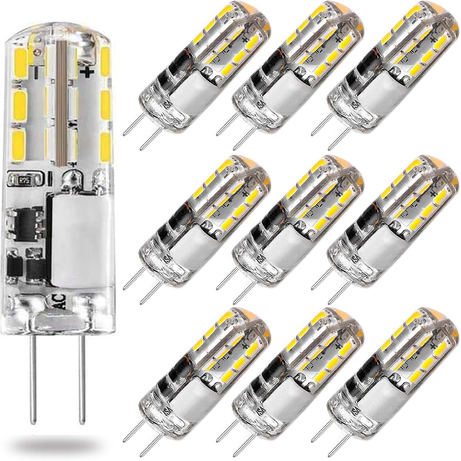DOPKUSS 10pcs G4 LED Bulbs JC Bi-Pin Base Lights 1.5W AC/DC 12V - image 1