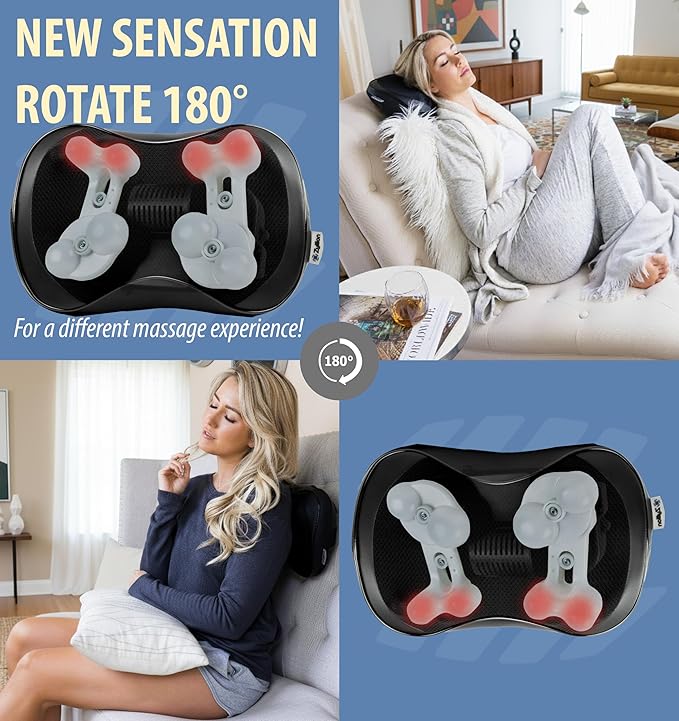 Zyllion Shiatsu Back and Neck Massager with Heat - Everyday Use - image 7