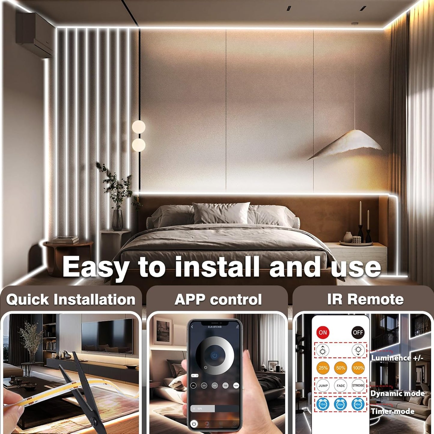 talkhigh 100FT COB Led Strip Lights - image 7