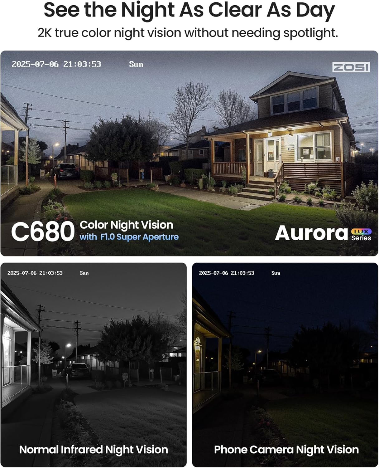 ZOSI 4 x C680 2K Window Security Camera with Full Color Night Vision - image 4