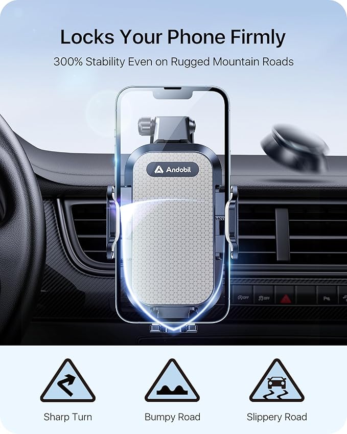 andobil Car Phone Holder Mount (Strong Suction&Bumpy Road Stable) - image 7