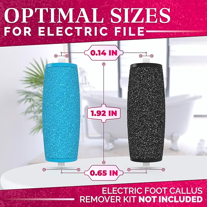 AZZORI 11 Pcs Replacement Rollers for Electric Foot Callus Remover - image 2