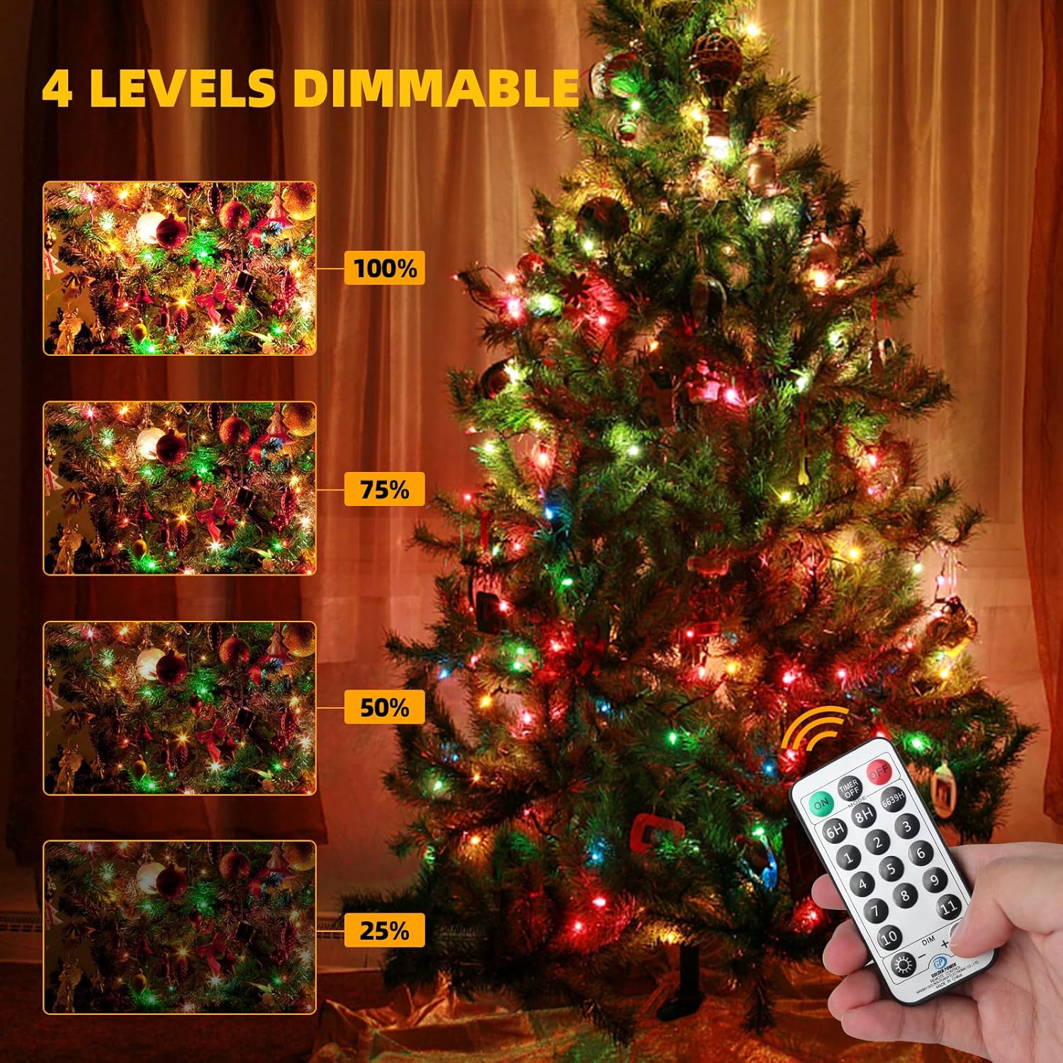 OUTYLTS 1000 LED 328ft 11 Modes with Timer Remote Christmas String - image 4