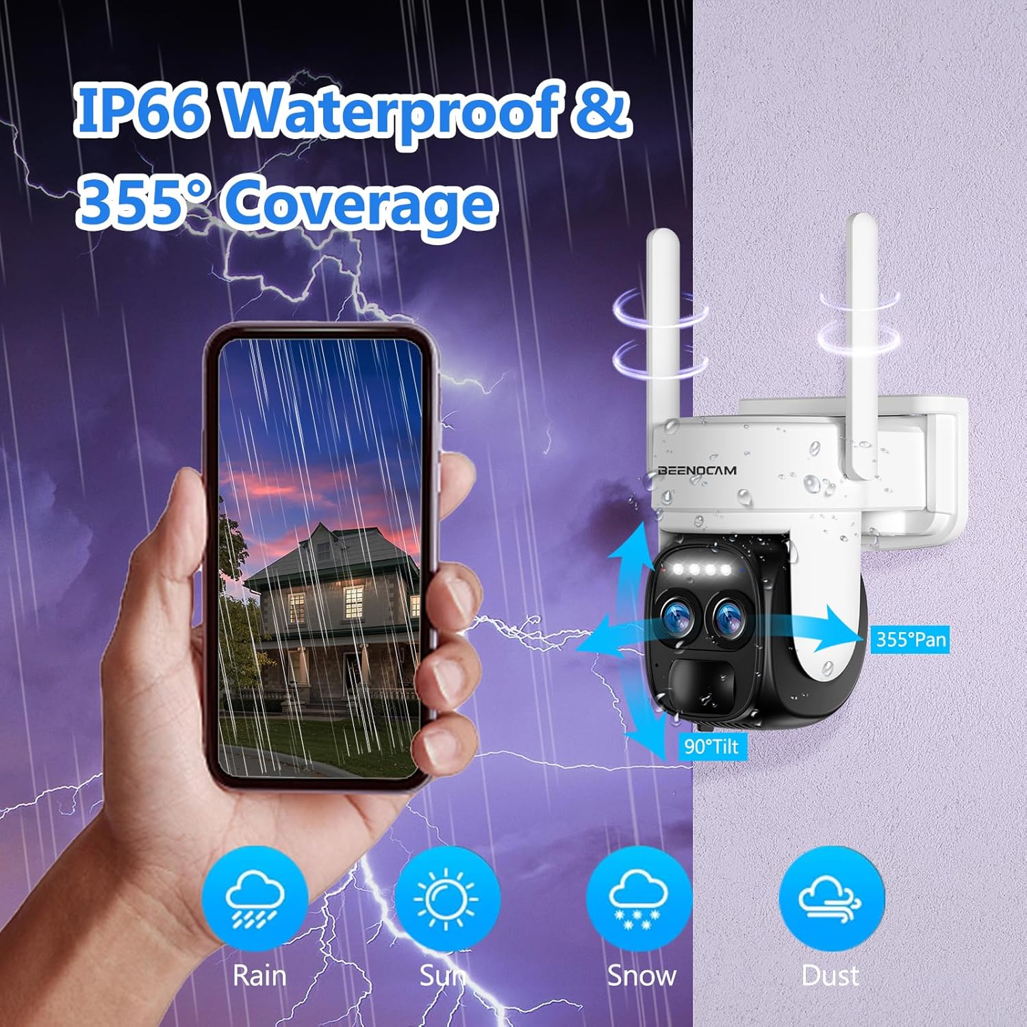 BEENOCAM [ 8X Zoom ] 4K 5Dbi Security Cameras Wireless Outdoor - image 7