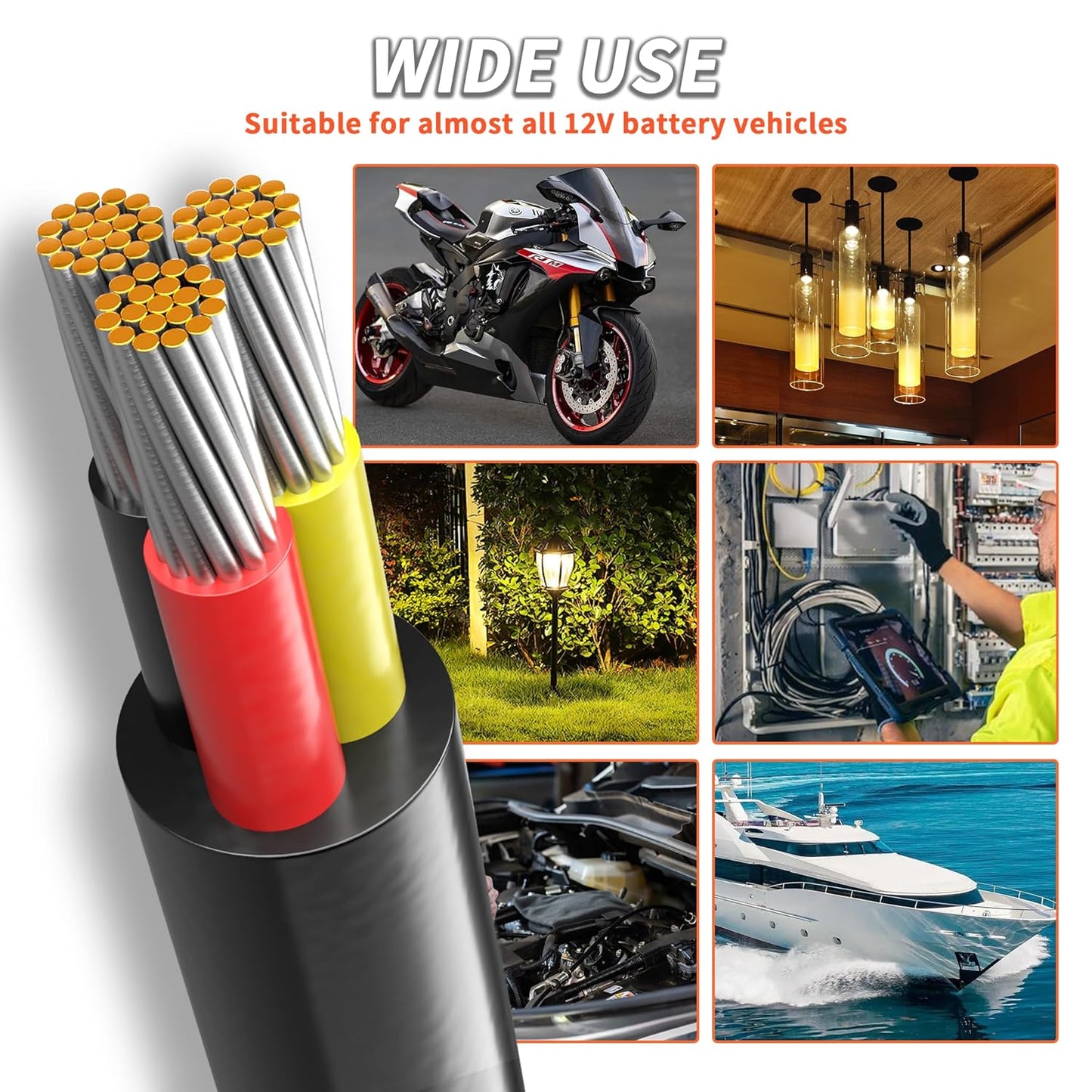 energeaster 100FT 18 Gauge Wire,Automotive Wire,3 Conductor Electrical - image 3