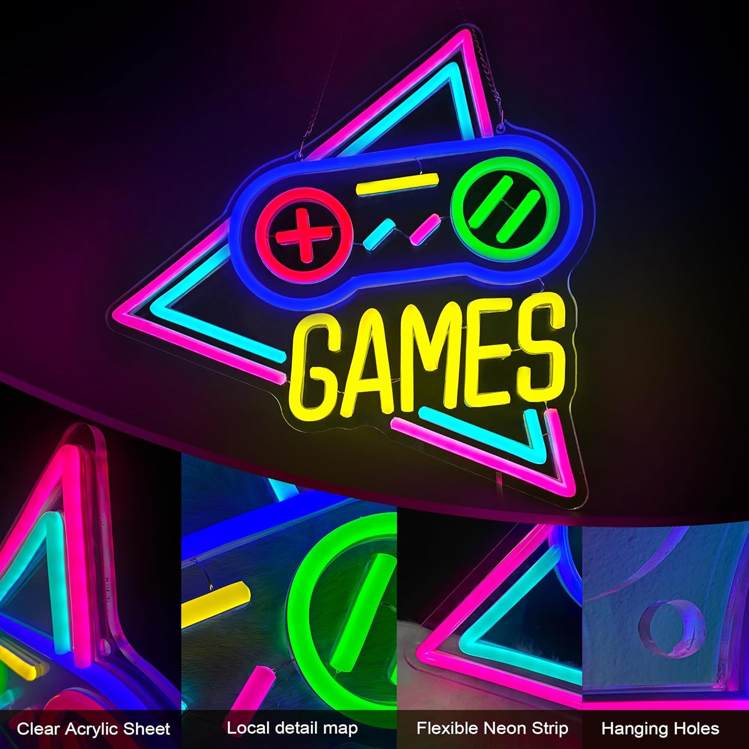 DEVICESHOPPING Zoaept Game Neon Sign for Wall Decor - Everyday Use - image 3