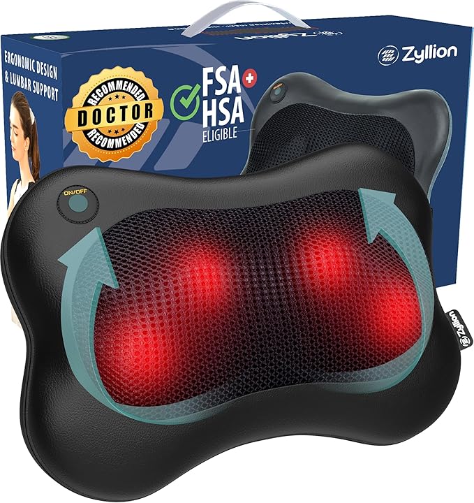 Zyllion Shiatsu Back and Neck Massager with Heat - Everyday Use - image 1